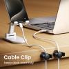 LOTUNY Cable Clips, 8 Pack Cord Organizer [Cable Smooth Adjustable] Adhesive Cable Management Wire Organizers for Cords, Phone USB Charger Cable Holder for Home Office Car Wall Desktop Nightstand view 2