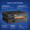 4-Port 10G PoE Switch with 10G Uplink Port, VIMIN 4-Port 10Gbe PoE Network Switch, Auto-Negotiation, for 10G NAS Network, Support IEEE802.3af/at, Plug & Play, 65W, 100Gbps Switching Capacity view 3