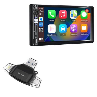 BoxWave Smart Gadget Compatible with SANPTENT SPT-04 - AllReader SD Card Reader, microSD Card Reader SD Compact USB - Jet Black