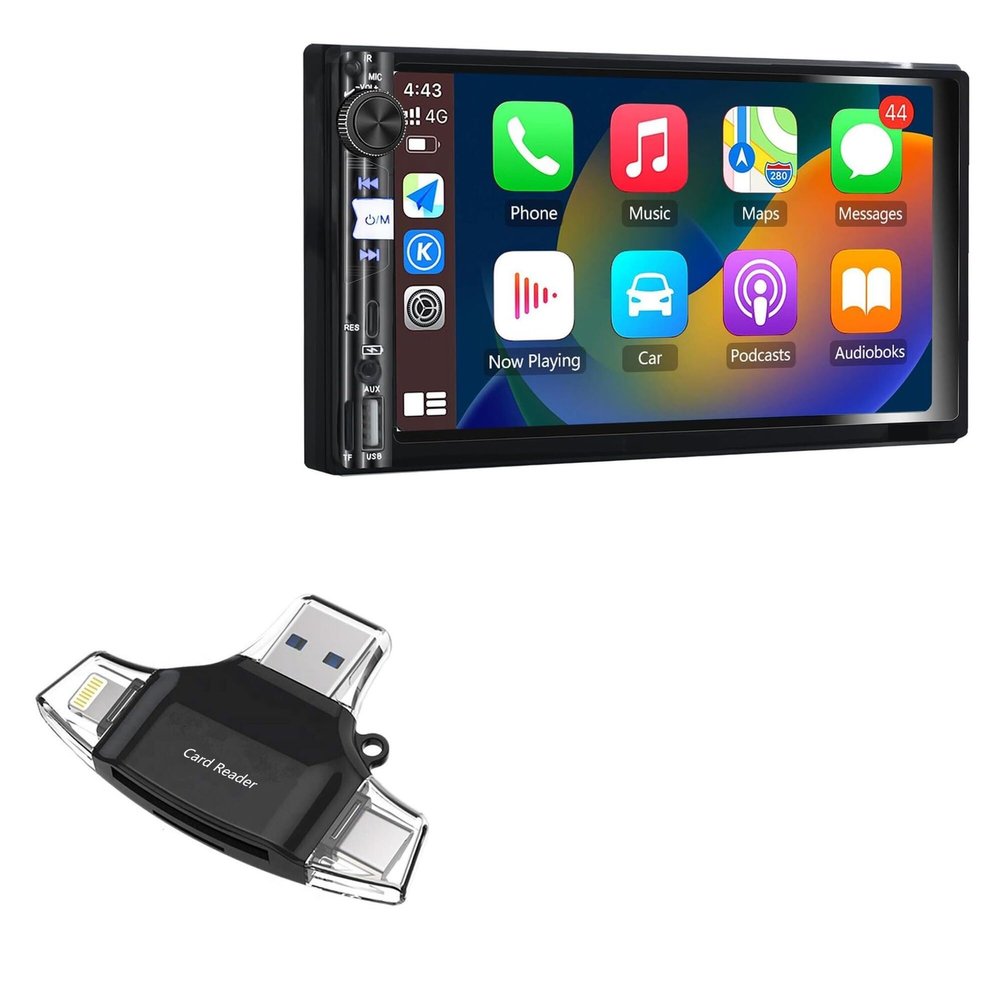 BoxWave Smart Gadget Compatible with SANPTENT SPT-04 - AllReader SD Card Reader, microSD Card Reader SD Compact USB - Jet Black
