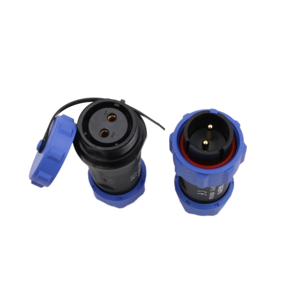 HangTon Weipu SP13 2 Pin Waterproof Electrical Connector, Male Female Cable Plug, IP68 Aviation Circular 13A 250V for Outdoor AC DC Power