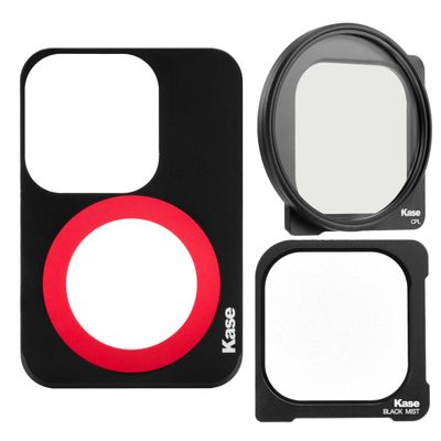 Kase Smartphone Optical Glass Filter Kit Magnetic Plate + CPL + Black Mist 1/4 Compatible with iPhone 15 Pro