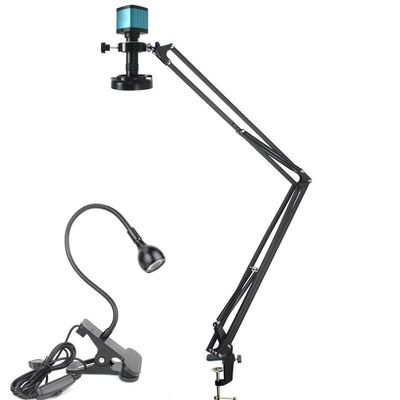 ZTBH Microscope Accessories Kit 48MP 4K 60FPS HDMI USB Industrial Video Microscope Digital Microscope Camera 130X Zoom C Mount Lens for Phone Repair Soldering Microscope Slides(Color:C Stand 370mm)