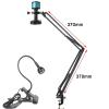 ZTBH Microscope Accessories Kit 48MP 4K 60FPS HDMI USB Industrial Video Microscope Digital Microscope Camera 130X Zoom C Mount Lens for Phone Repair Soldering Microscope Slides(Color:C Stand 370mm) view 2