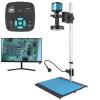 ZTBH Microscope Accessories Kit 48MP 4K 60FPS HDMI USB Industrial Video Microscope Digital Microscope Camera 130X Zoom C Mount Lens for Phone Repair Soldering Microscope Slides(Color:C Stand 370mm) view 3