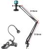 ZTBH Microscope Accessories Kit 48MP 4K 60FPS HDMI USB Industrial Video Microscope Digital Microscope Camera 130X Zoom C Mount Lens for Phone Repair Soldering Microscope Slides(Color:C Stand 370mm) view 4