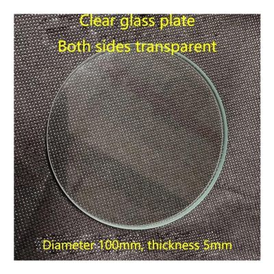 Microscope Accessories Kit For Stereo Microscope Work Stage Transparent Translucent Round Specimen Plate Frosted Glass Black White Carrier Plastic Work Board Microscope Slides(Color:Clear glass 100mm)