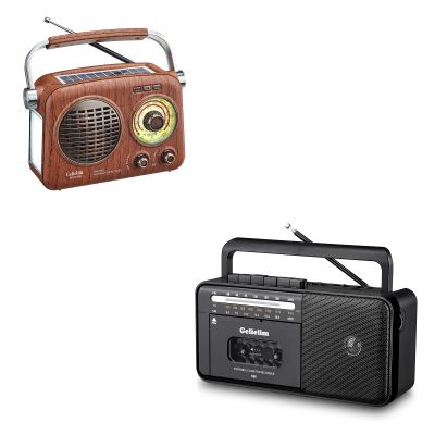 Gelielim Retro Radio Bluetooth Speaker + Cassette Tape Player Bluetooth Boombox AM FM Radio