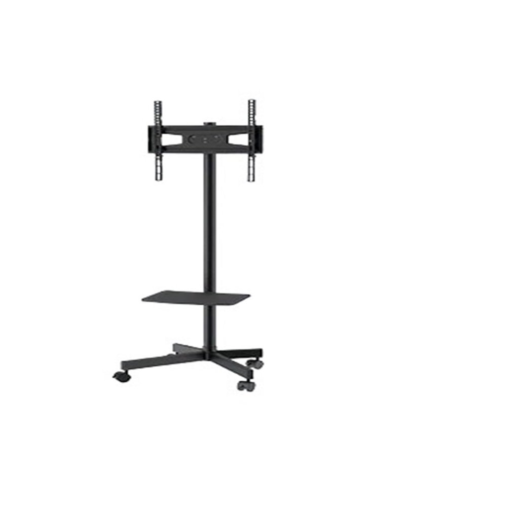 WPTGODGB Mobile TV Stand Height Adjustable TV Stand with Wheels Double Tray for Audiovisual Equipment Bedroom Rolling TV Stand(Color:23-60 in)