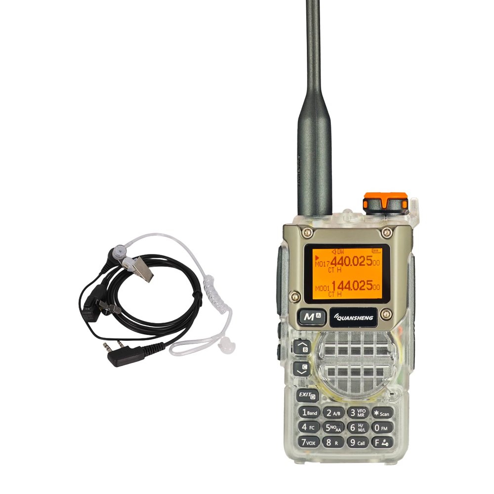 QUANSHENG UV-K5(8) Radio Long Range UV-K6 Two Way Radio NOAA Weather Forecast AM FM Ham Radio UV-K5 8 USB-C Charging Crystal with Acoustic Headset