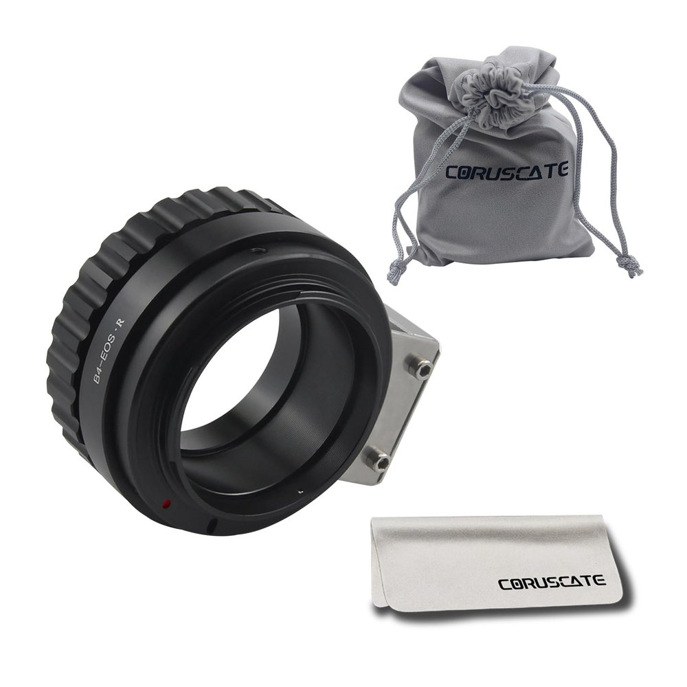 B4 (2/3")-EOS R Adapter,B4 (2/3") Lens to EOS R (EF-R Mount) Camera Body,Compatible with EF R8, R50, R6 Mark II, R7, R10, R3, R5, R5C, EF R6, EF/R,RP+with Tripod+Lens Cleaning Cloth