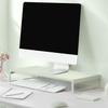 Lihit Lab AJA7332-107 Computer Stand, Monitor Stand, Desktop Stand, Gaming Width 23.2 x Depth 9.8 x Height 3.1 inches (59 x 25 x 8 cm), Low, Load Capacity 33.1 lbs (15 kg), Matte Green view 3