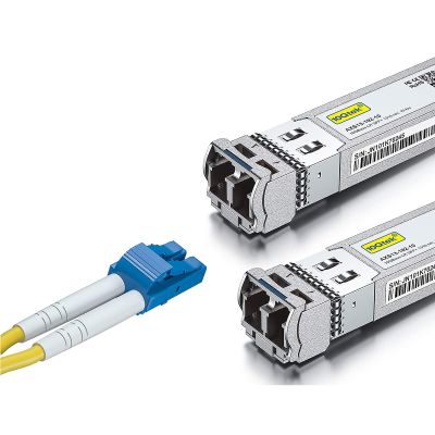 1 Pack of 1-Meter LC to LC OS2 Fiber Patch Cable & 2 Pack of Industrial Grade 10GBase-LR SFP+ Transceiver