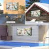 Outdoor Waterproof TV Cover for 52-55 inch, Oxford 600D Weatherproof Outside Flat Screen TV Cover, TV Protective Cover Compatible LCD LED, Zipper view 4