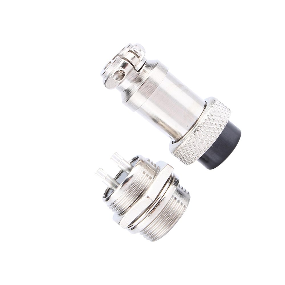 Yctze GX16 2-Pin Electrical Aviation Plug & Socket Connector Set with, Screw Type, Ideal for Aircraft Power Connections