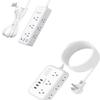 Extension Cord 15 ft+5ft, Surge Protector Power Strip with 15 Outlets 7 USB Ports, Flat Plug, Wall Mount Outlet Extender, 1080 Joules, Multiple Outlets view 1