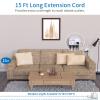 Extension Cord 15 ft+5ft, Surge Protector Power Strip with 15 Outlets 7 USB Ports, Flat Plug, Wall Mount Outlet Extender, 1080 Joules, Multiple Outlets view 2