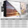 Outdoor Waterproof TV Cover for 70-75 inch, Linen Iris Watercolor Butterfly Plant Pattern Oxford 600D Weatherproof Outside Flat Screen TV Cover, TV Protective Cover Compatible LCD LED, Zipper view 2