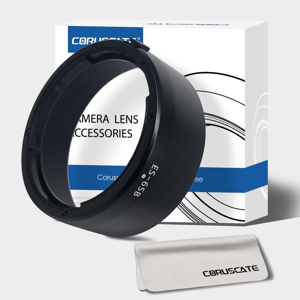 43mm Straight cylinder type Lens Hood,Compatible for Canon RF 50mm 1.8 STM on EE R6 R5 RP R Camera,Reversible Lens Shade+1pcs Lens cleaning cloth