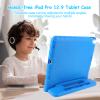 BILLISGOVA for Kids iPad Pro 12.9 Case 2nd 1st Generation Super Protection 2015 2017 12.9 inch iPad Pro Case with Pencil Holder iPad Pro Covers 12.9 inch for iPad Pro 12.9" 1st 2nd Gen Blue view 4