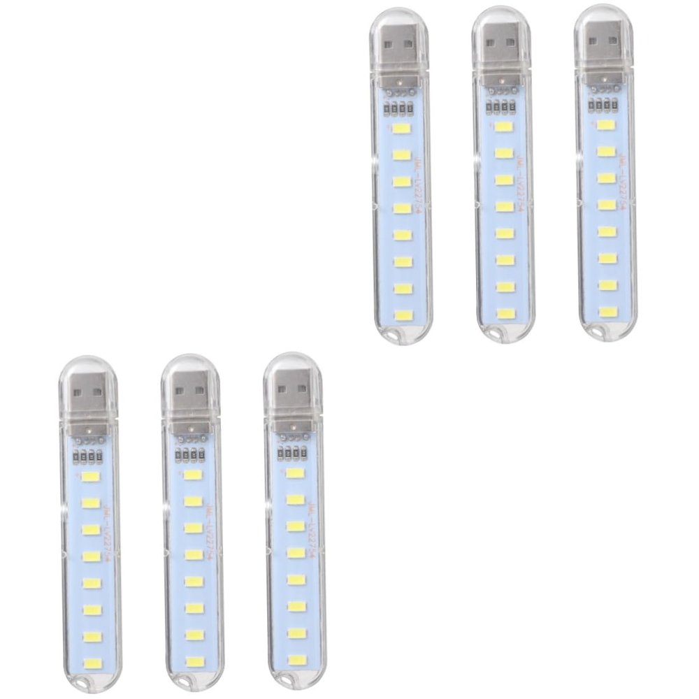Amosfun 6pcs Rechargeable Led Night Light Portable USB Table Lamp High Brightness Easy to Carry for Bedroom Office and Reading