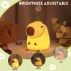 Okayera Capybara Night Light for Girls, Cute Squishy Animal Flower Silicone Lamp with Timer Dimmable, Rechargeable Nursery Nightlight Home Bedside Decor Birthday Xmas Gifts for Kids Women Girlfriend view 4