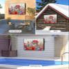 Outdoor Waterproof TV Cover for 40-43 inch, Wood Grain Watercolor Garden Bird Flower Pattern Oxford 600D Weatherproof Outside Flat Screen TV Cover, TV Protective Cover Compatible LCD LED, Zipper view 4