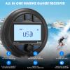 Waterproof Marine Gauge Stereo Receiver - Bluetooth Boat AM FM Radio - 2.8 Inch LCD Display MP3 USB AUX-in Subwoofer Pre-Amp 200 Watts Output view 3
