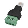 RJ12 6P6C Male to 6 Screw Terminals Adapter Connector, RJ12 Connector Constructed of High Impact, Fire Retardant Plastic, Compact Design Ethernet Male Adapter Cat 5e Cables view 2