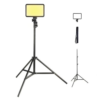 JINBEI LED Video Light with Light Stand Tripod, 119 LED Light Beads, 2700K-7500K,3000mAh Rechargeable Battery, 9 Lighting Effects, Studio Lamp for Vlogging YouTube Photography Video conferencing