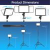 JINBEI LED Video Light with Light Stand Tripod, 119 LED Light Beads, 2700K-7500K,3000mAh Rechargeable Battery, 9 Lighting Effects, Studio Lamp for Vlogging YouTube Photography Video conferencing view 2