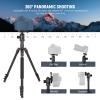 NEEWER 77 Camera Tripod Monopod with Phone Holder, Portable Travel Tripod with Remote, 360 Ball Head, 2 Axis Center Column, Arca QR Plate and Bag, Aluminum DSLR Tripod 34lb Max Load, TP77 view 4