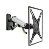 AVXANKTG F120 17-27 Inch Gas Spring Full Motion TV Wall Mount Bracket LCD Monitor Stand Aluminum Arm Bracket Silver 360 Degree Rotation(Color:with Adaptor Black) view 2