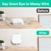 Rimous Metal Wall Mount for eero Pro 6e / 6 Mesh Wi-Fi Router Wall Mount Shelf - Space Saving Bracket Holder for eero Pro 6 / 6e Mount with Wire Organizer view 4