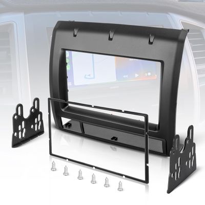 NuIth Double DIN Radio Installation Dash Kit Fits for 2005-2011 Toyota Tacoma, Aftermarket Radio Dash Stereo Mounting Installation Trim Bezel Bracket Kits