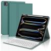 BORIYUAN for iPad Pro 13 Inch (M5 2025 / M4 2024) Case with Keyboard, Detachable Wireless Bluetooth Keyboard Slim Folio Smart Cover for iPad Pro 13" with Pencil Holder  Green view 1