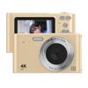 Andoer Digital Camera HD Camera with 2.4 Inch Screen Rechargeable Compact Digital Camera 4K 48MP for Teenagers Students Beginners Adults, Gold view 1