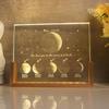 KRUIJHEU Custom Birth Moon Phases Led Light Frame,Personalised Crystal Moon Phase Lamp,Moon Phase Wall Art Custom,Moon Phase by Date Night Light (Beech,203 * 152mm) view 1