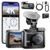AZDOME WiFi 4K Dash Cam Front and Rear with 4Pin 20ft Extend Cable and OBD Type C Port Hardwire Kit view 1