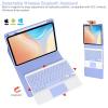 Eisuiyi Keyboard Case for iPad 10th gen 10.9inch 2022/ iPad (A16) 11th gen 11inch 2025, Detachable Touchpad BT Keyboard, Magentic Protective Cover with Pencil Holder, Full Protection, Purple view 2