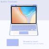 Eisuiyi Keyboard Case for iPad 10th gen 10.9inch 2022/ iPad (A16) 11th gen 11inch 2025, Detachable Touchpad BT Keyboard, Magentic Protective Cover with Pencil Holder, Full Protection, Purple view 3
