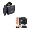 ZEDKEHO Sturdy Vinyl Record Storage Box and Vinyl Record Cleaning Kit, Gifts for Vinyl Record Lovers, Protect Your Precious Collection view 1