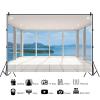 10x6.5ft Indoor Room Backdrop French Window Mountain Lake View Photography Background Home Wallpaper Decoration Adults Portraits Live Video Supplies Photo Booth Props view 2