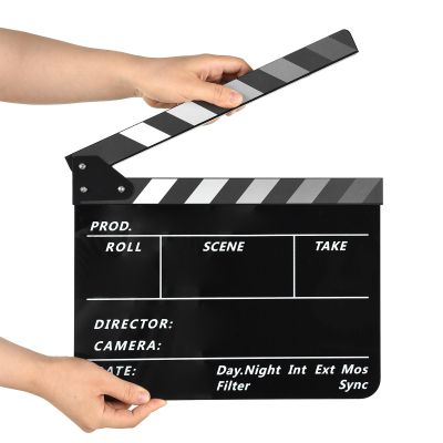 Andoer Acrylic Film Clapboard for Video Shooting, Black