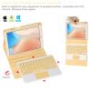 Eisuiyi Keyboard Case for iPad 10.2" 7th/8th/9th gen, Compatible with iPad Air3/Pro10.5, Detachable Touchpad BT Keyboard, Magentic Protective Cover with Pencil Holder, Yellow view 2