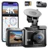 AZDOME WiFi 4K Dash Cam Front and Rear with 256GB SD Card, 4Pin 20ft Extend Cable and OBD Type C Port Hardwire Kit view 2