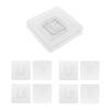 MEETOOT 4 Pairs 6x6cm Screwless Plug Board Holder Single Clip Shelf Support Clip Self Adhesive Plug Board Holder Suitable for Wall and Glass and Stainless Steel Flat Panel view 1