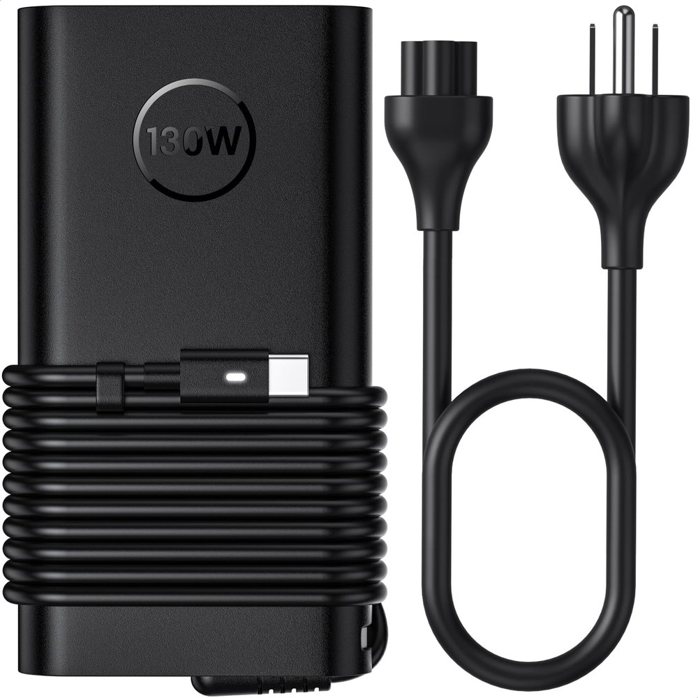130W USB C Laptop Charger for Dell XPS 15 17 2in1 9575 9500 9510 9520 9530 9700 9710 9720 9730 Latitude 5520 5510 5420 7410 7310 7210 9410 9510 9520 Precision 5530 5550 5560 5570 5750 5760 3560 3550