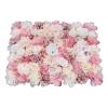 12pcs 24" x 16" Artificial Flower Wall Panel Background, 3D Pink Rose Hydrangea Premium Silk Flower Wall Decor for Wedding Decoration Birthday Party Photo Backdrop Wall Decor view 1