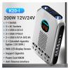 XYBSDBTNR Car Power Inverter Converter 12v/24v 220V 200W Modified Sine Wave Cigarette Lighter Power Adapter with USB Charger Inversor(Color:K20-I) view 2
